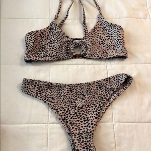 Cheetah print two piece